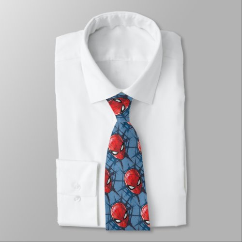 Spider_Man  Head In A Web Neck Tie