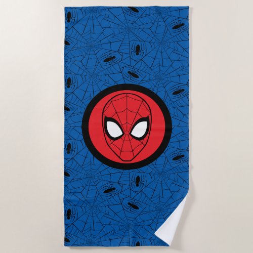 Spider_Man  Head Logo Beach Towel