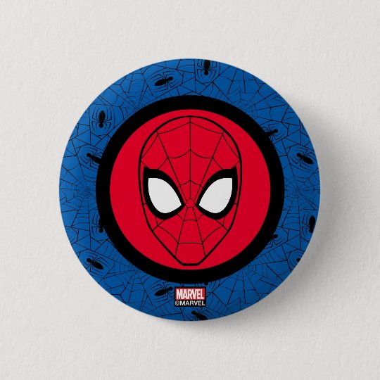 Spider Man Head Logo Button