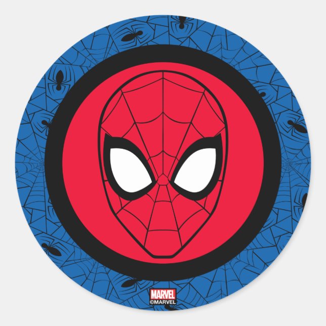 Spider-Man | Head Logo Classic Round Sticker (Front)