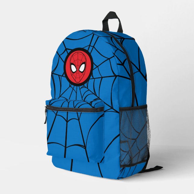 Spider-Man | Head Logo Printed Backpack (Back Corner Right)