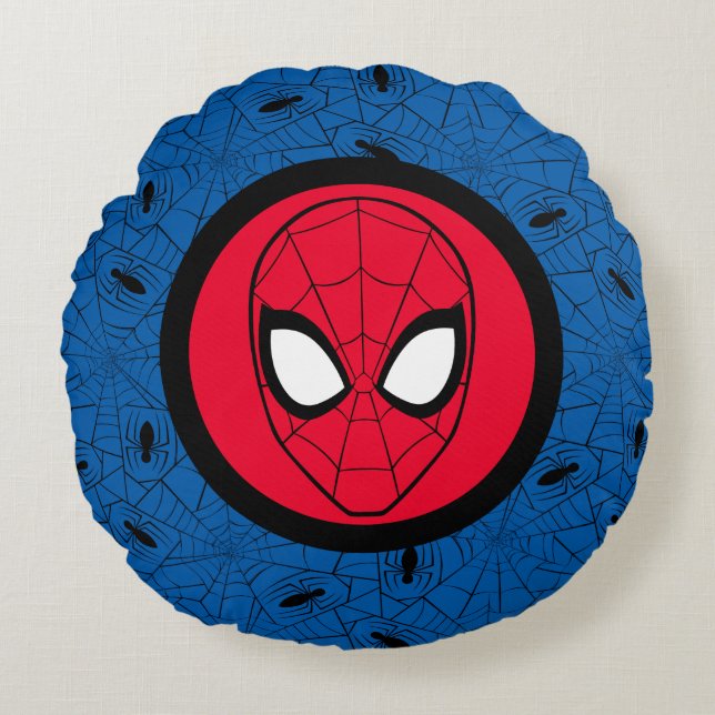 Spider-Man | Head Logo Round Pillow (Front)