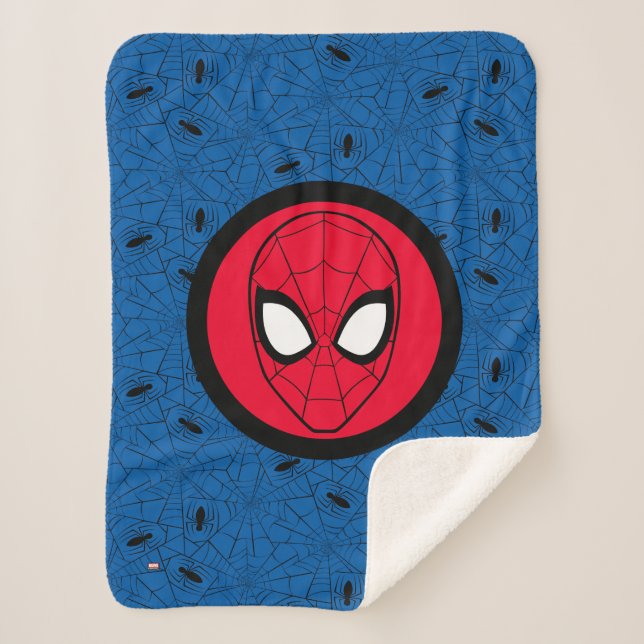 Spider-Man | Head Logo Sherpa Blanket (Front)