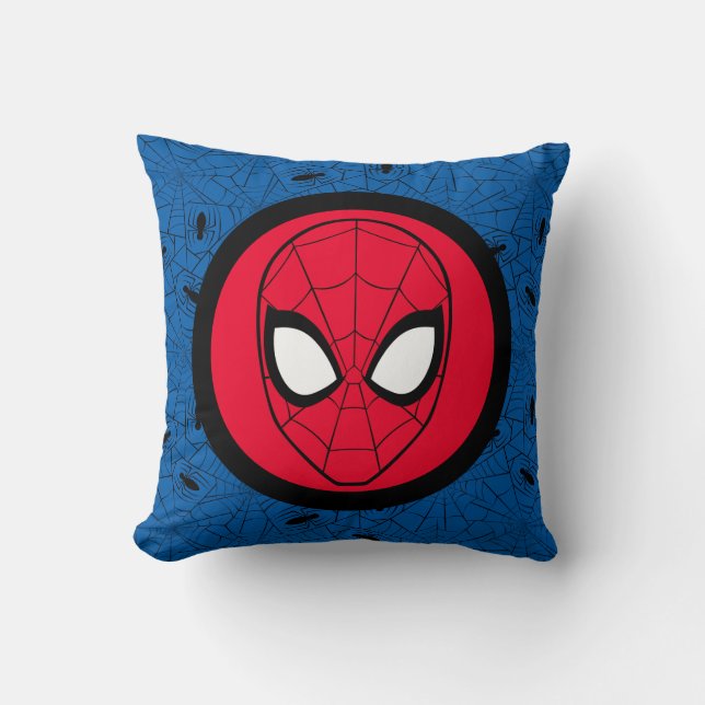 Spider-Man | Head Logo Throw Pillow (Front)