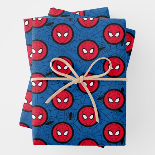 Spider_Man  Head Logo Wrapping Paper Sheets