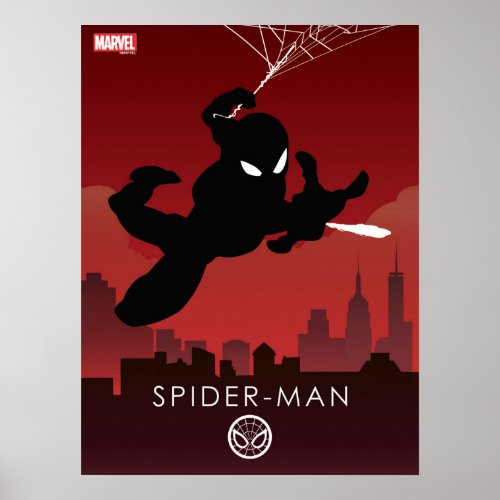 Spider_Man Heroic Silhouette Poster