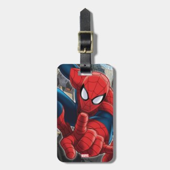 Spider-man High Above The City Luggage Tag by spidermanclassics at Zazzle