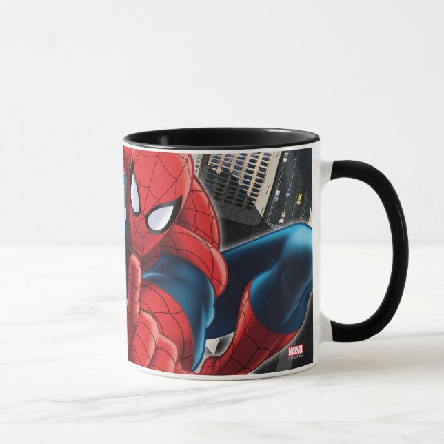 Spider-Man High Above the City Mug (Right)