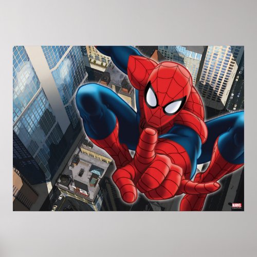Spider_Man High Above the City Poster