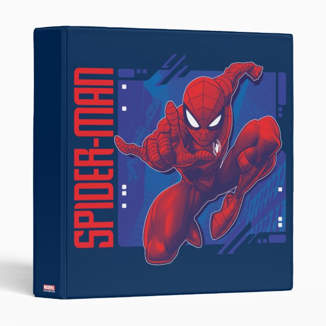 Spider-Man | High-Tech Character Badge 3 Ring Binder (Front/Spine)