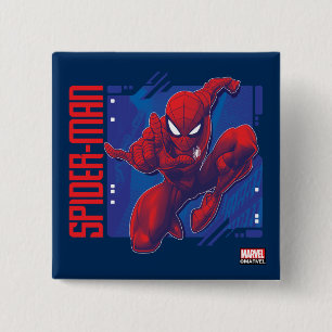 Spider-Man   High-Tech Character Badge Button