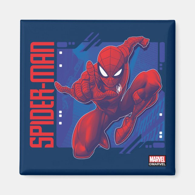 Spider-Man | High-Tech Character Badge Magnet (Front)