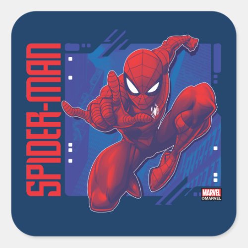 Spider_Man  High_Tech Character Badge Square Sticker