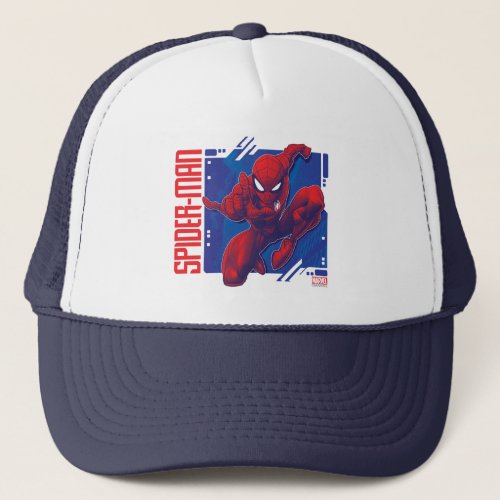 Spider_Man  High_Tech Character Badge Trucker Hat