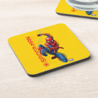 Spider-Man, High-Tech Circuit Character Art Beverage Coaster, Zazzle