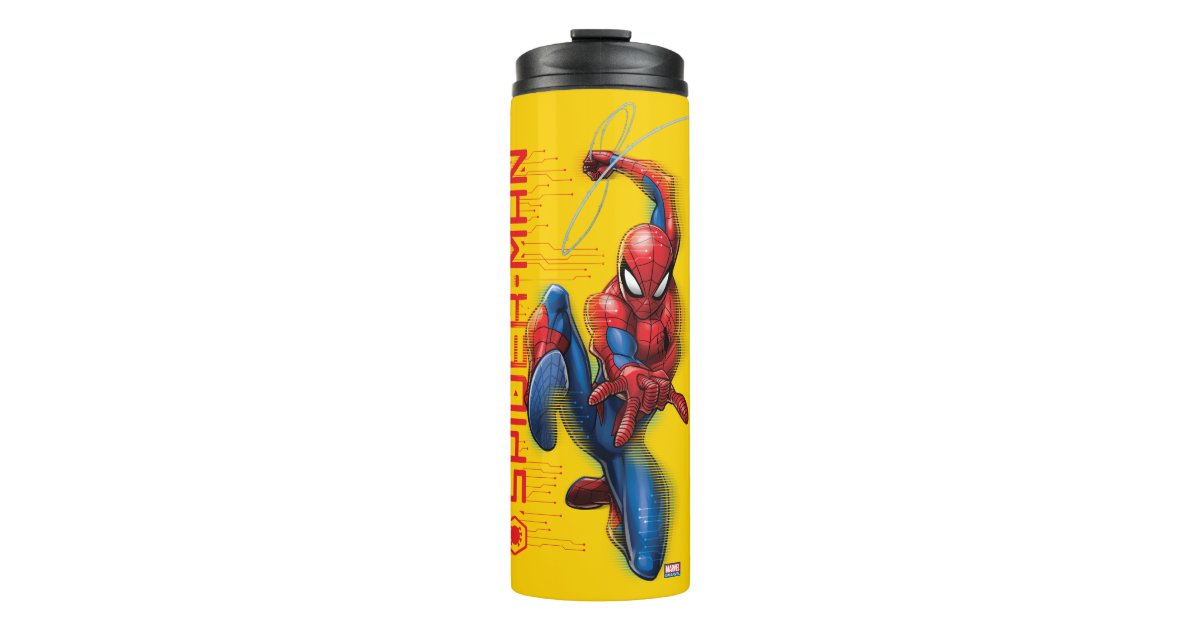 Spider-Man, High-Tech Circuit Character Art Thermal Tumbler