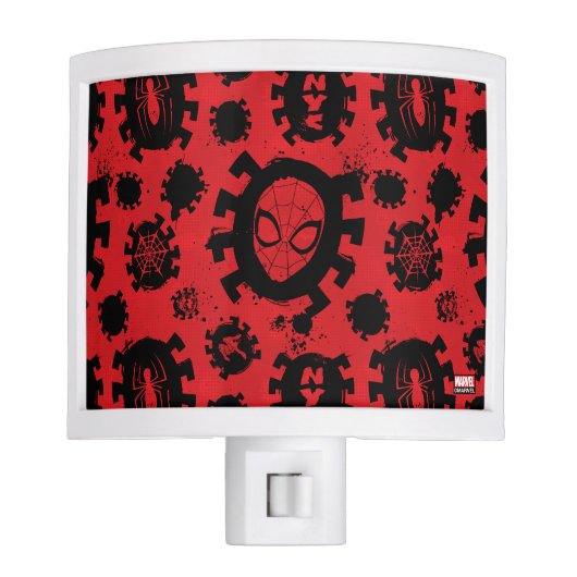 Spider-Man | Iconic Graphic Spider Pattern Night Light (Front)
