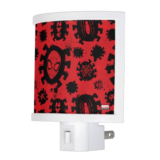 Spider-Man | Iconic Graphic Spider Pattern Night Light (Left)