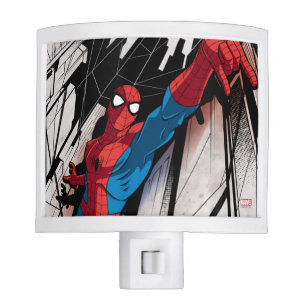 Spider-Man In Abstract City Night Light
