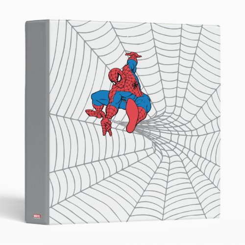 Spider_Man in Center of Web 3 Ring Binder
