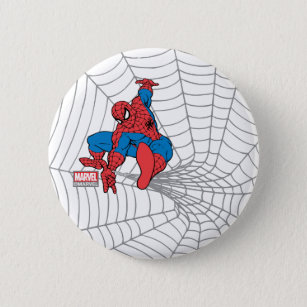 Spider-Man in Center of Web Button