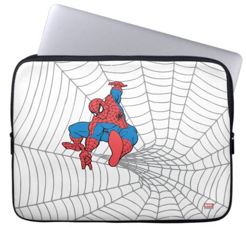 Spider_Man in Center of Web Laptop Sleeve