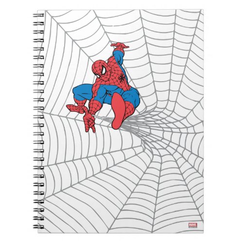 Spider_Man in Center of Web Notebook