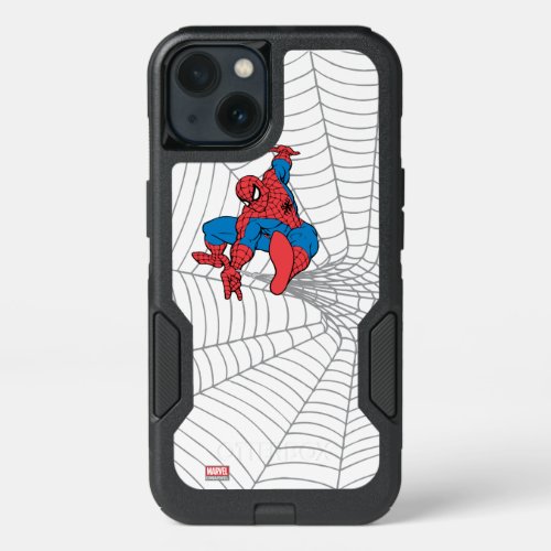 Spider_Man in Center of Web iPhone 13 Case