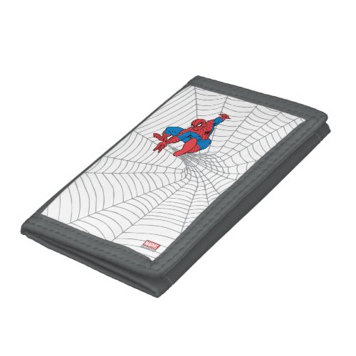 Spider_Man in Center of Web Trifold Wallet