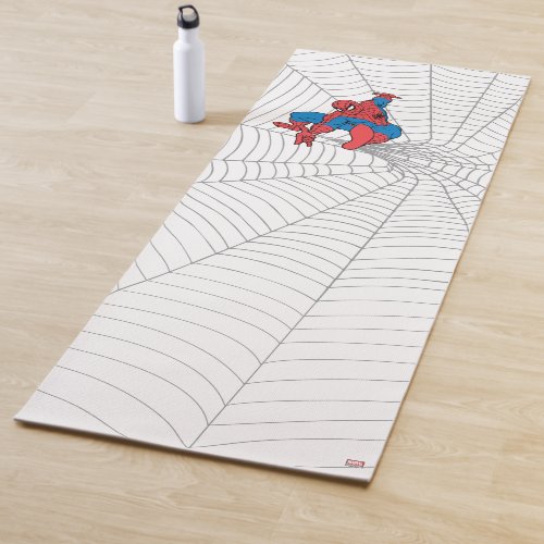 Spider_Man in Center of Web Yoga Mat