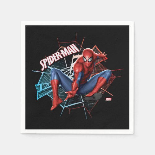 Spider_Man in Fractured Web Graphic Napkins