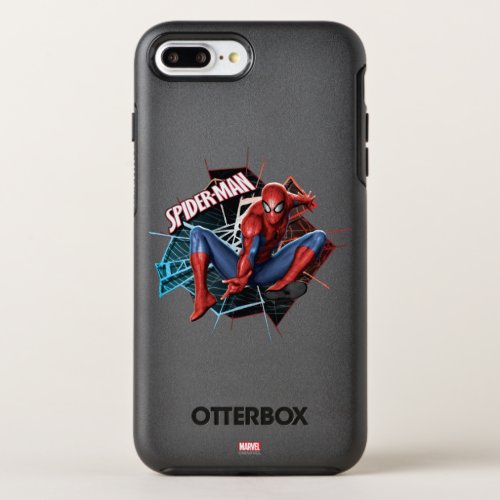 Spider_Man in Fractured Web Graphic OtterBox Symmetry iPhone 8 Plus7 Plus Case