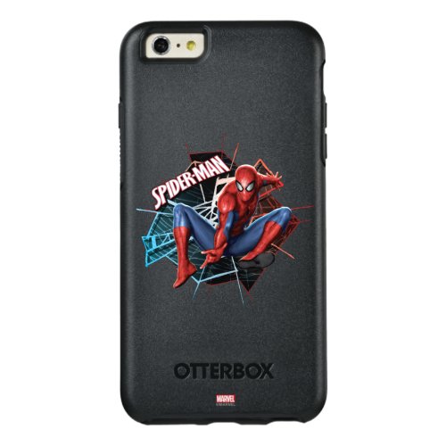 Spider_Man in Fractured Web Graphic OtterBox iPhone 66s Plus Case