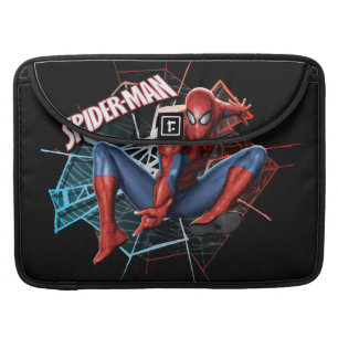 Spider-Man in Fractured Web Graphic Sleeve For MacBooks