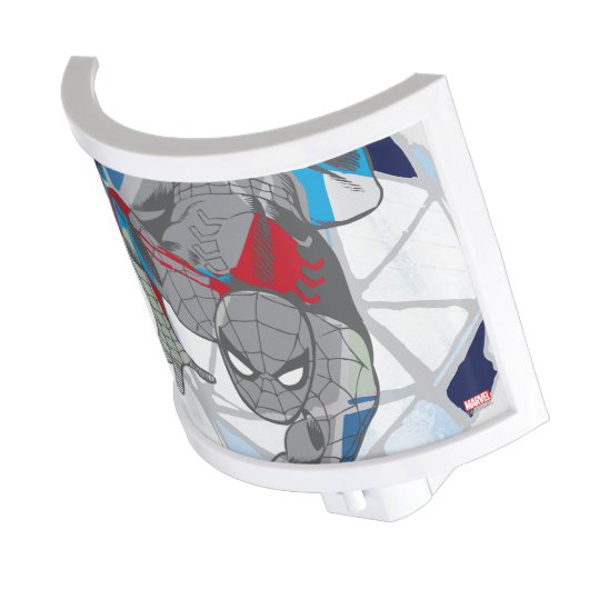 Spider-Man In Kaleidoscope Web Night Light (Angled)