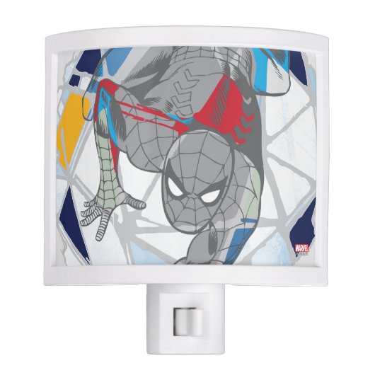 Spider-Man In Kaleidoscope Web Night Light (Front)