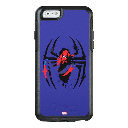 Spider-man In Spider Shaped Ink Splatter Otterbox Iphone 6/6s Case
