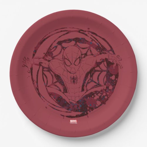 Spider_Man In Web Graphic Paper Plates