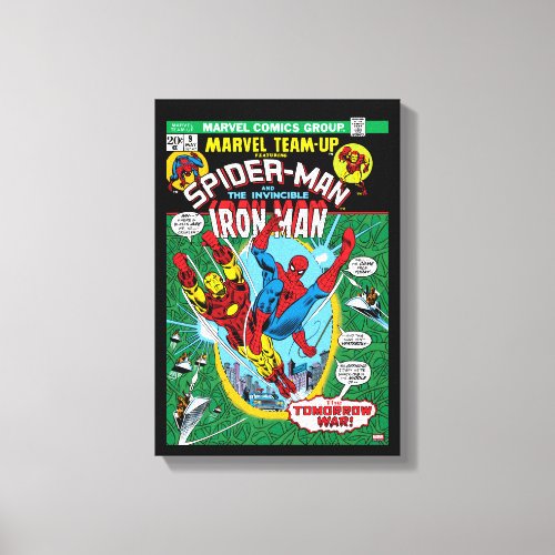 Spider_Man  Iron Man Marvel Team_Up Comic Cover Canvas Print