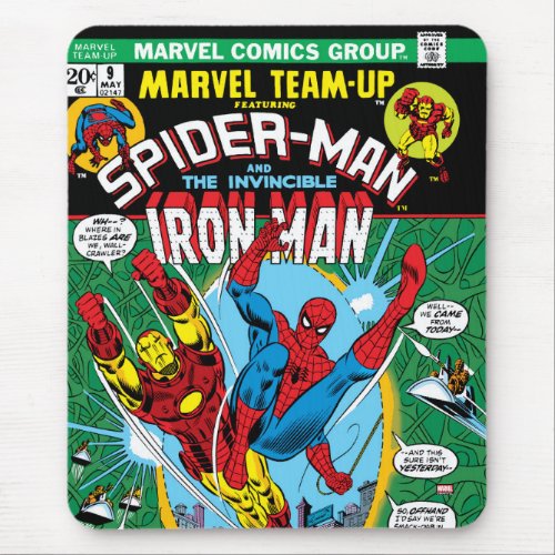 Spider_Man  Iron Man Marvel Team_Up Comic Cover Mouse Pad