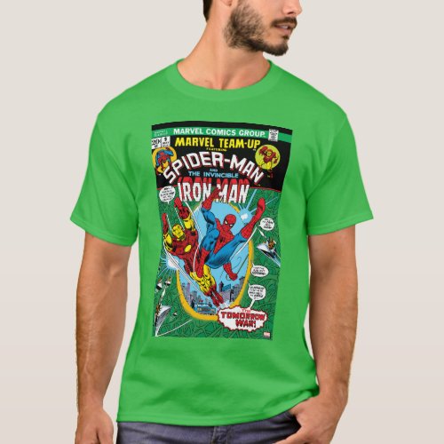 Spider_Man  Iron Man Marvel Team_Up Comic Cover T_Shirt