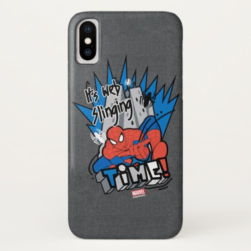 Spider_Man Its Web Slinging Time iPhone X Case