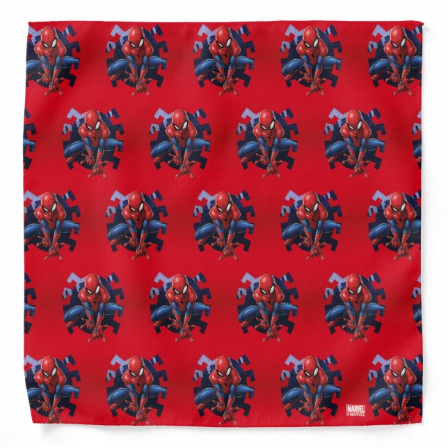 Spider-Man Leaping Out Of Spider Graphic Bandana (Front)