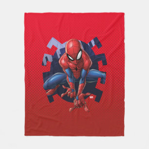Spider-Man Leaping Out Of Spider Graphic Fleece Blanket