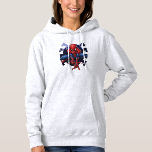 Spider-Man Leaping Out Of Spider Graphic Hoodie