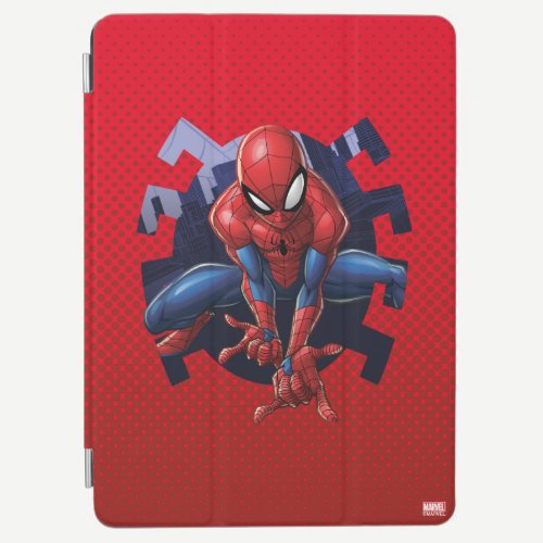 Spider-Man Leaping Out Of Spider Graphic iPad Air Cover