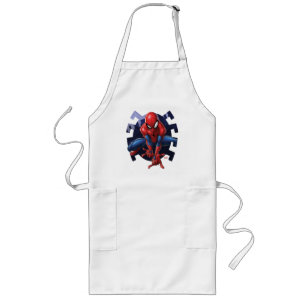 Spider-Man Leaping Out Of Spider Graphic Long Apron