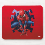 Spider-Man Leaping Out Of Spider Graphic Mouse Pad