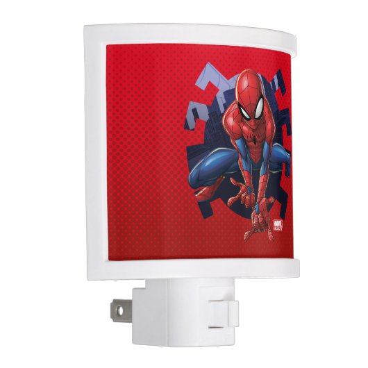 Spider-Man Leaping Out Of Spider Graphic Night Light (Right)