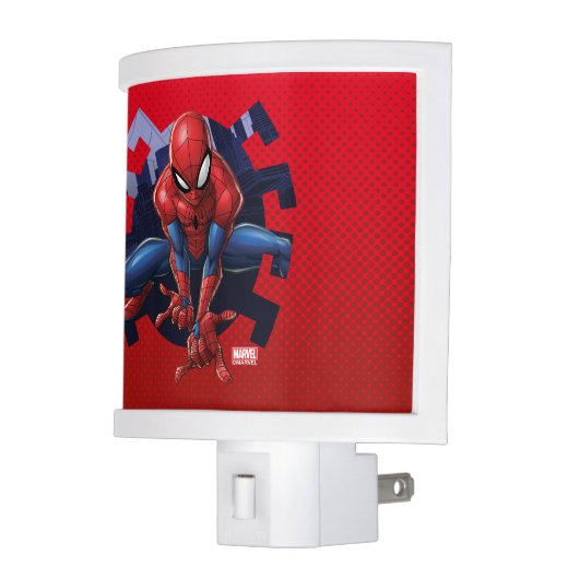Spider-Man Leaping Out Of Spider Graphic Night Light (Left)